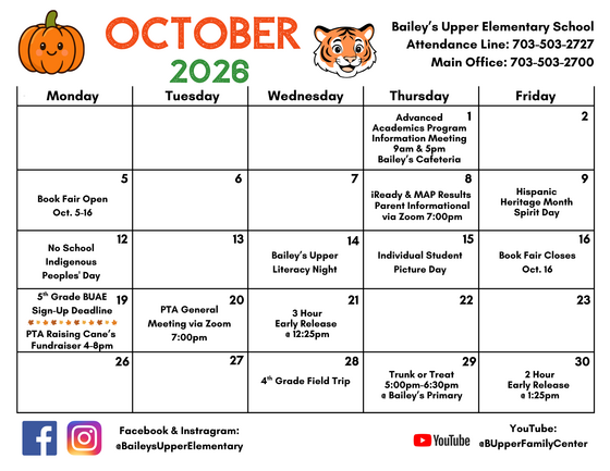 October Calendar