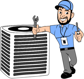 Animated HVAC repair man 
