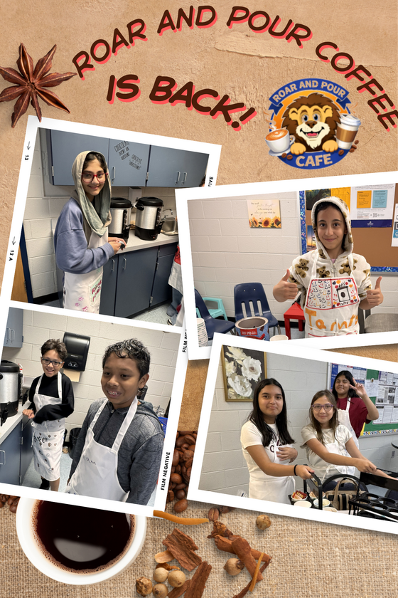 roar and pour coffee photo collage