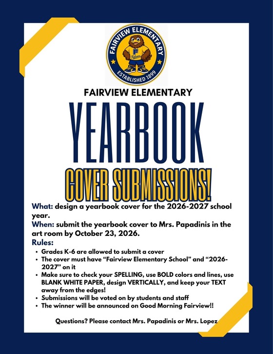 Fairview yearbook contest flyer