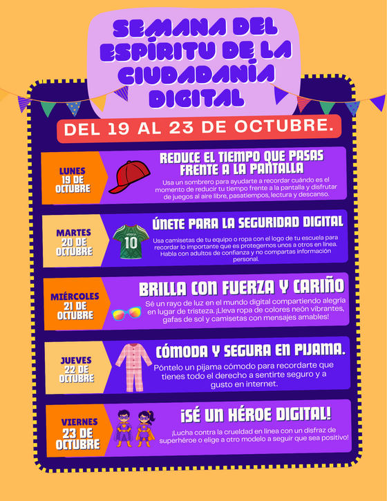 digital citizenship week flyer - Spanish