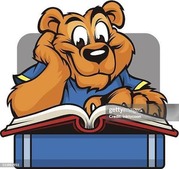clip art of panther reading a book