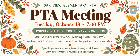 October PTA meeting 