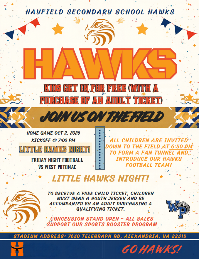 Little Hawks Night flyer for Friday, October 2