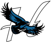 Holmes MS Logo - Hawk flying over the letter H
