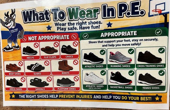 shoes for PE class