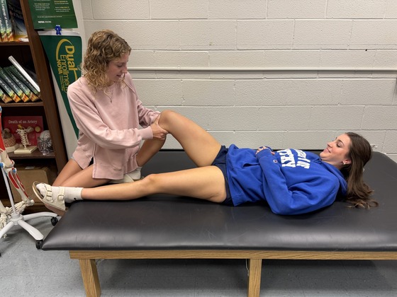 PT/OT students practicing clinical skills