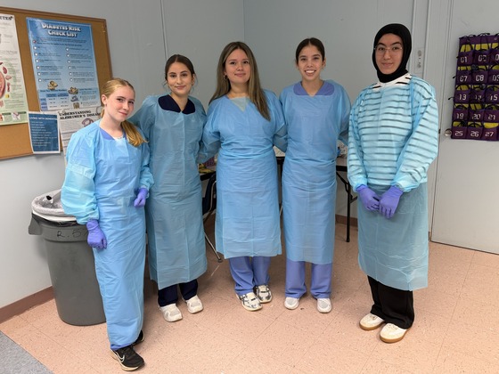 Medical Assistant students wearing PPE