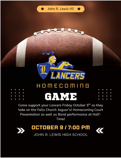 Lewis Homecoming Game flyer