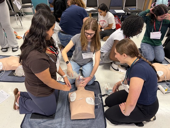 Exploring Health Science students learning CPR