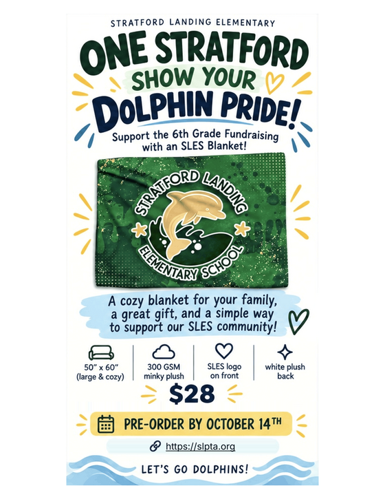 Support the 6th grade by purchasing an SLES blanket by October 14th for $28