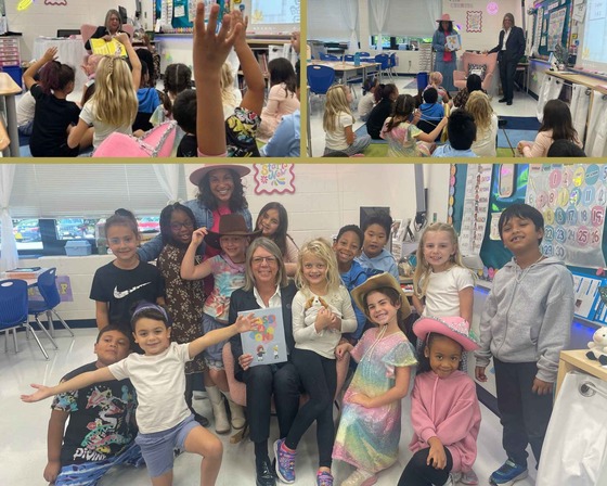Ms. Lady visited Ms. Cerreta’s Second Grade class