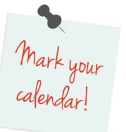 thumb tack with mark your calendar clipart