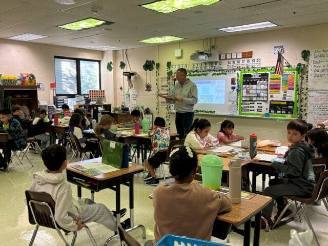 Mr. Gerstner teaching Language Arts.