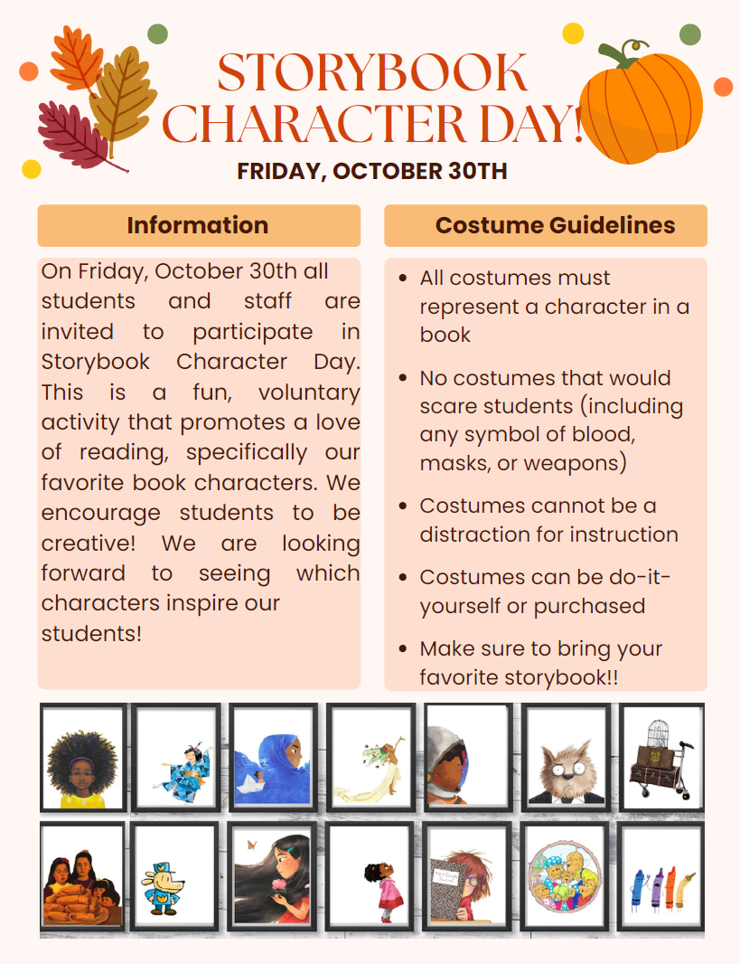 Storybook Character Day Flyer English
