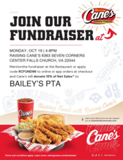 Raising Canes Fundraiser