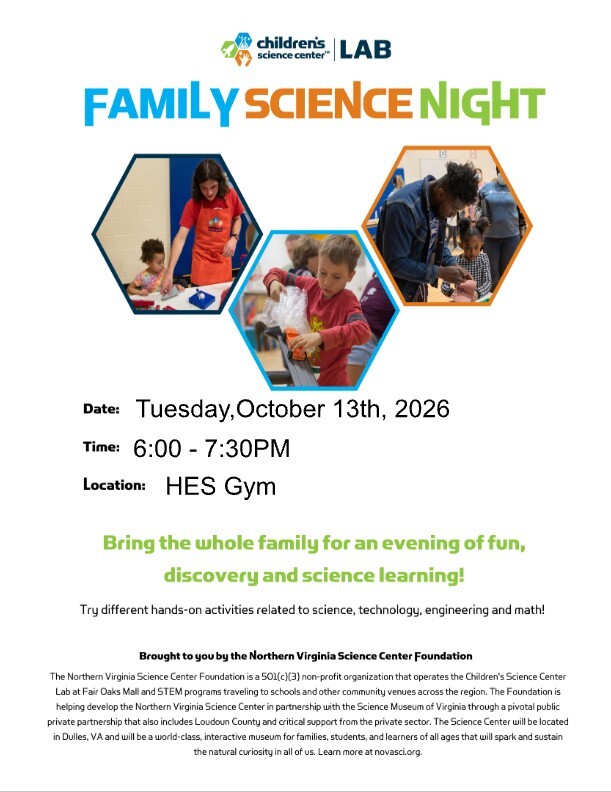 Family Science Night Information