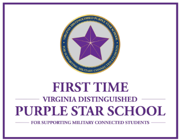 First Time Virginia Distinguished Purple Star School