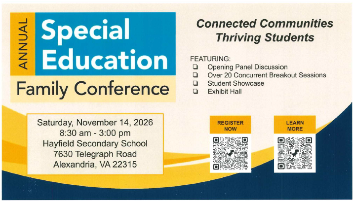 Special Education Family Conference flyer