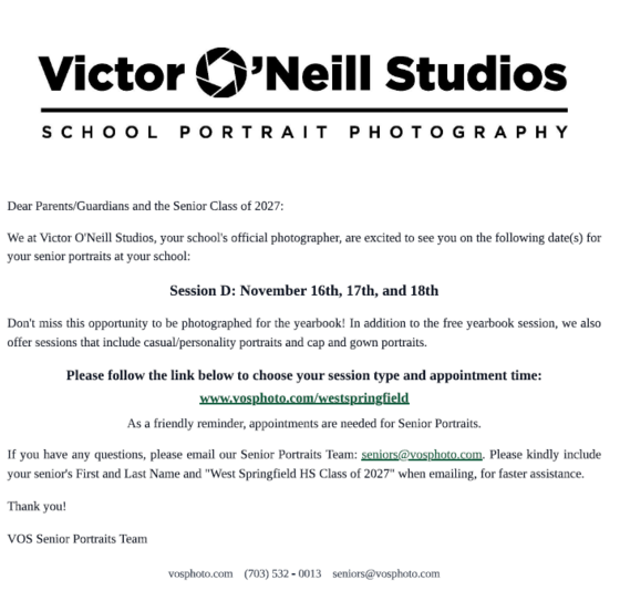 November senior picture flyer