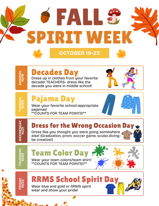 Fall Spirit Week Flyer
