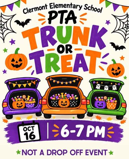 Trunk or Treat reminder 