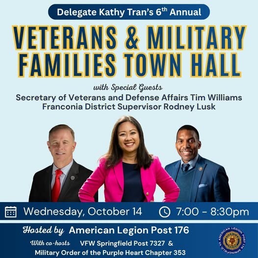 Delegate Kathy Tran's Veterans and Military Families Town Hall