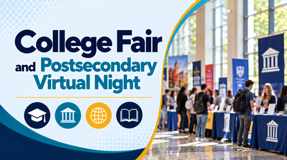 College Fair and Postsecondary Virtual Night Banner