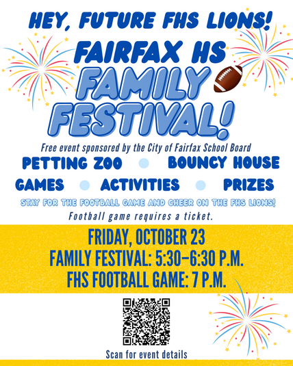 Flyer for Fairfax HS Family Festival