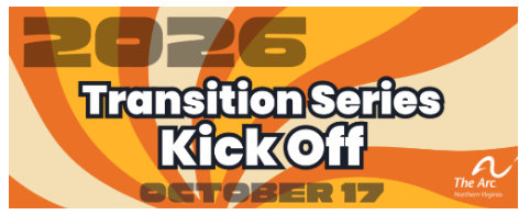 A bright orange and yellow flyer announces the 2026 Transition Series Kick Off on October 17