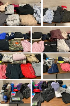 Picture of lost and found items at KJMS