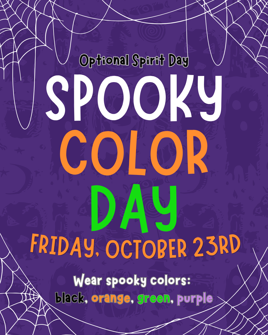 Upcoming Sppoky Color Day