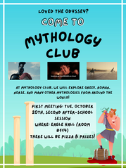 Mythology Club – Tuesday, October 20 | Session 2 | Eagle Hall