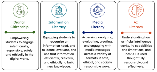 Graphic explaining different levels of digital literacy