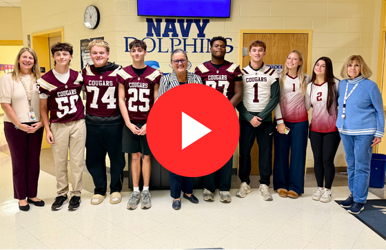 Oakton Athletes with Dr. Reid and Our Admin Team