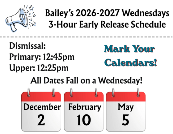 Updated 3 Hour Early Release