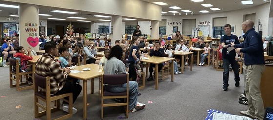 gathering for awards breakfast