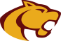 Oakton Cougars school logo featuring a stylized gold and maroon roaring cougar head in side profile