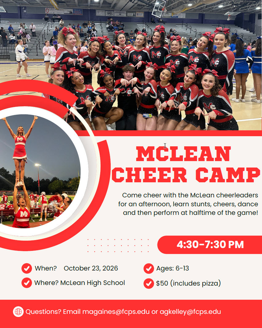 McLean HS cheer clinic flyer