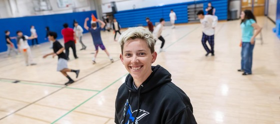 Physical Education teacher Rachel Pryately at Holmes Middle School