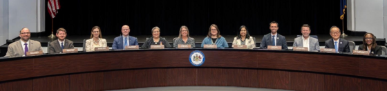 FCPS School Board sitting at the Dais
