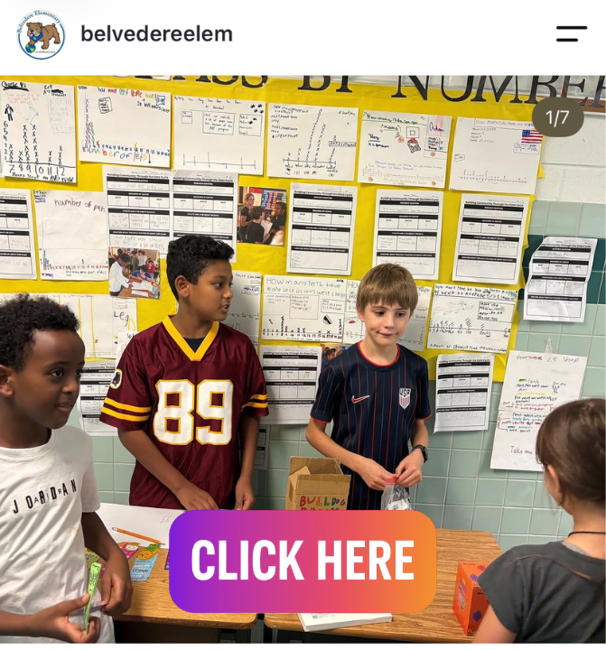 BES Instagram post showing 5th graders