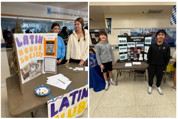 Student info tables on display