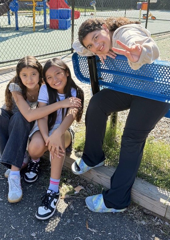 students on playground