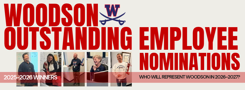 Woodson Outstanding Employee Nomination Banner