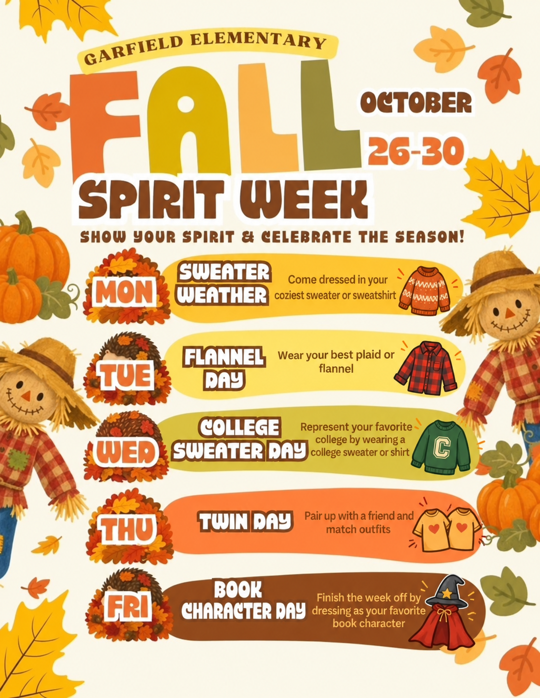 fall spirit week