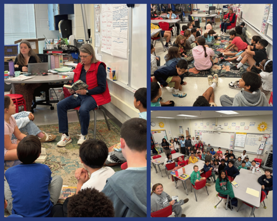 Robyn Lady was the Mystery Reader during for the Forestville ES PTA's Read-a-Thon fundraiser.