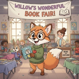 animated image of fox and animals for willow springs book fair