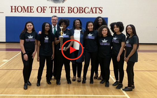 Beville MS Step Team with Dr. Walts and Ms. Raultson