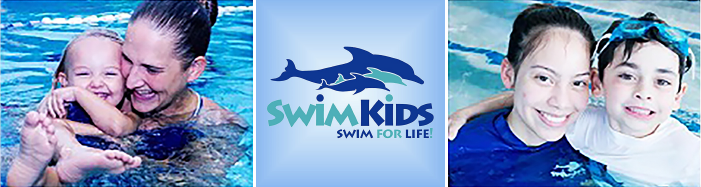 Swim Kids ad with pictures and logo